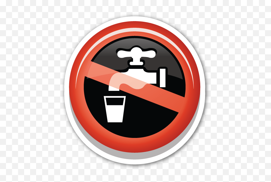 Non Potable Water Symbol International Sign Potable Water Emoji,Water