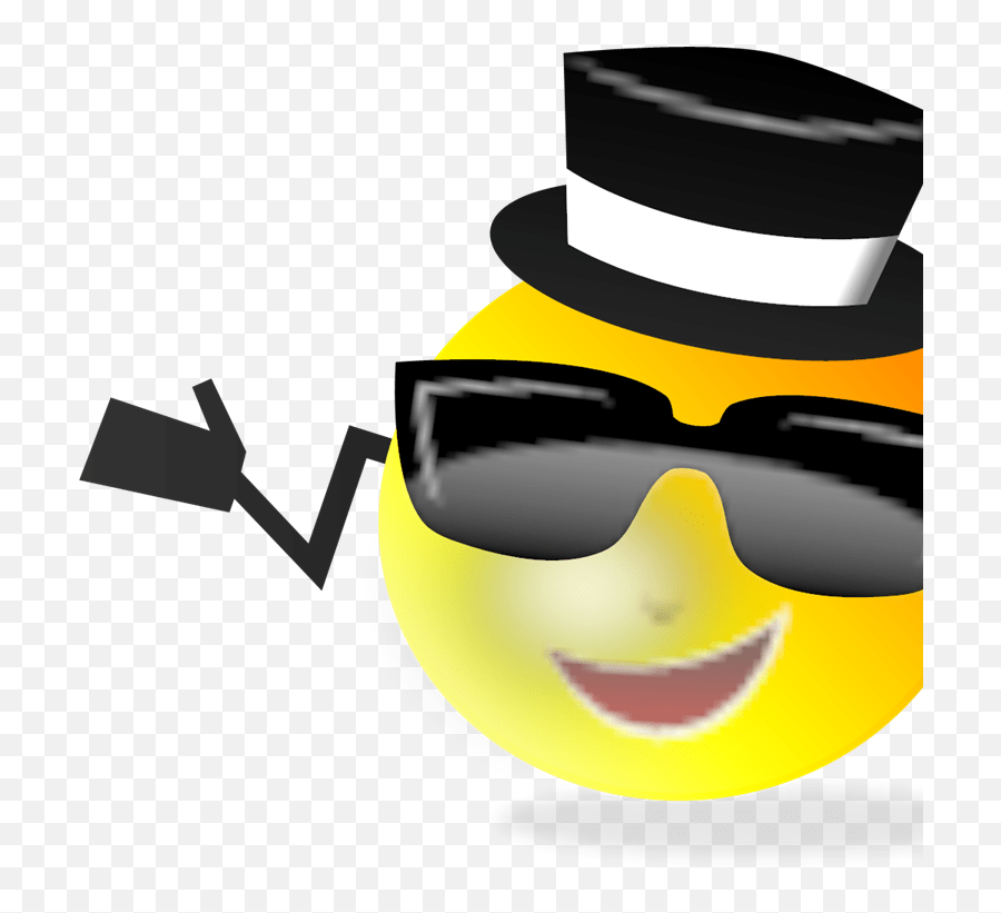 Cool Dapper Shruggy Smiley Svg Vector Cool Dapper Shruggy Emoji,Top Hat