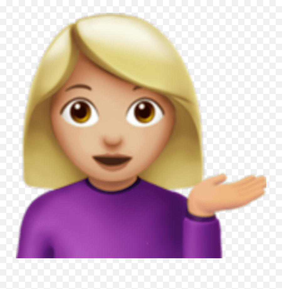 Emoji Emojiiphone Emojiios Ios Girl Blonde Apple Girl Girl Emoji Png
