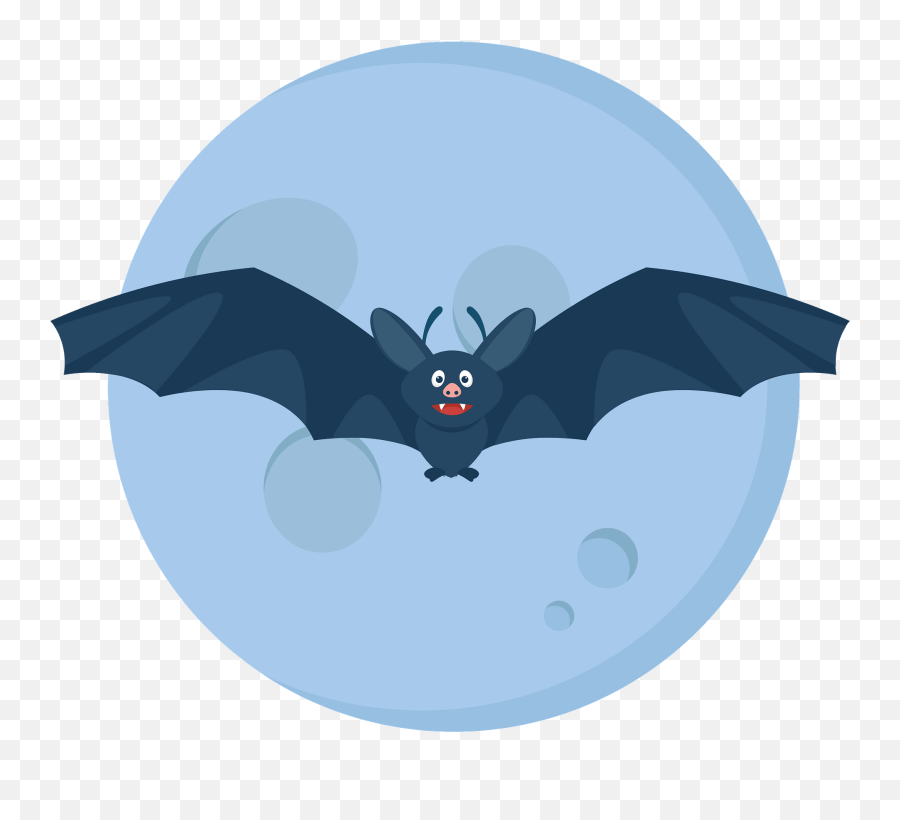 Vampire Bat Flying In Front Of The Moon Cartoon Emoji,Bats Emoji