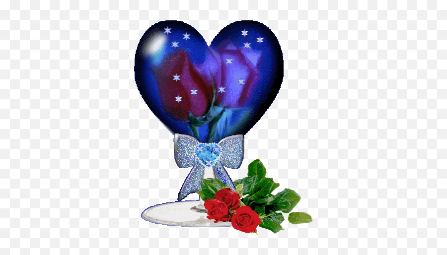 Animated Roses And Hearts Love Heart Animated Flowers Emoji,Roses