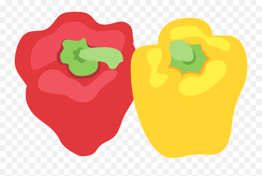 Red And Yellow Bell Peppers Clipart Fresh Emoji,Bell Pepper Emoji