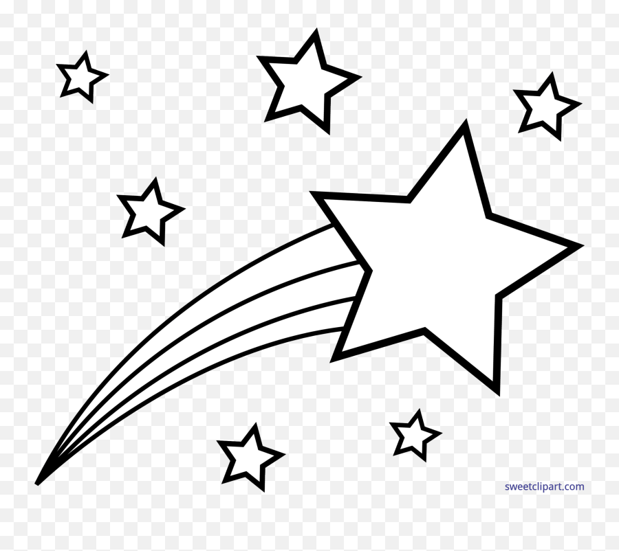 Star Clipart Tumblr Shooting Star Clipart Black And White Emoji,Star