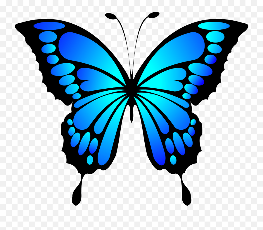 Free Image Clip Art Blue Butterfly Emoji,Butterfly Emoji free