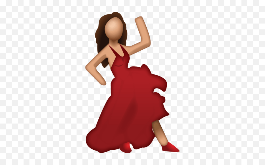 Dancer With Red Dress Emoji Red Dress Emoji Png,Dance Emoji free