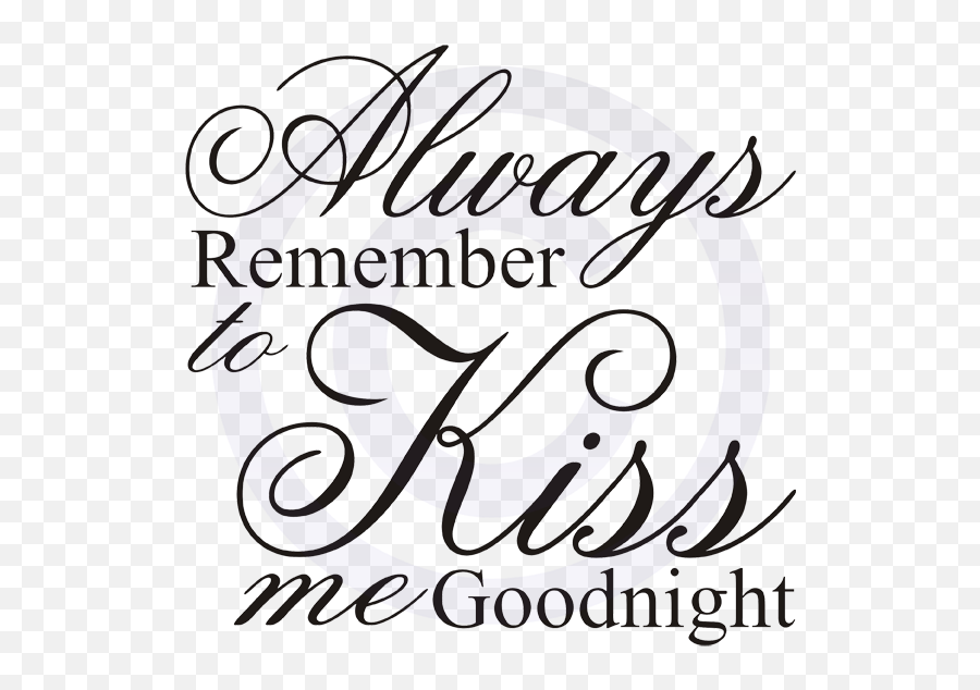 Download Hd Vectors Kiss Me Goodnight Calligraphy Emoji,Goodnight
