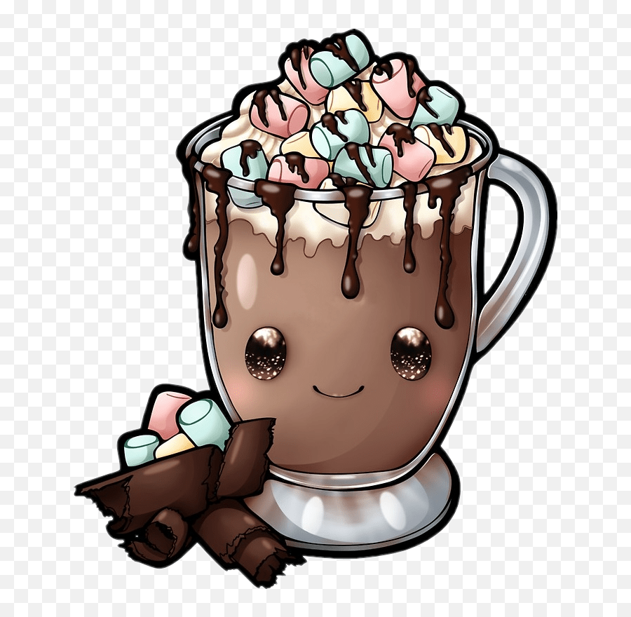 Hot Chocolate Sticker Challenge On Picsart Chocolate Chibi Emoji,Hot