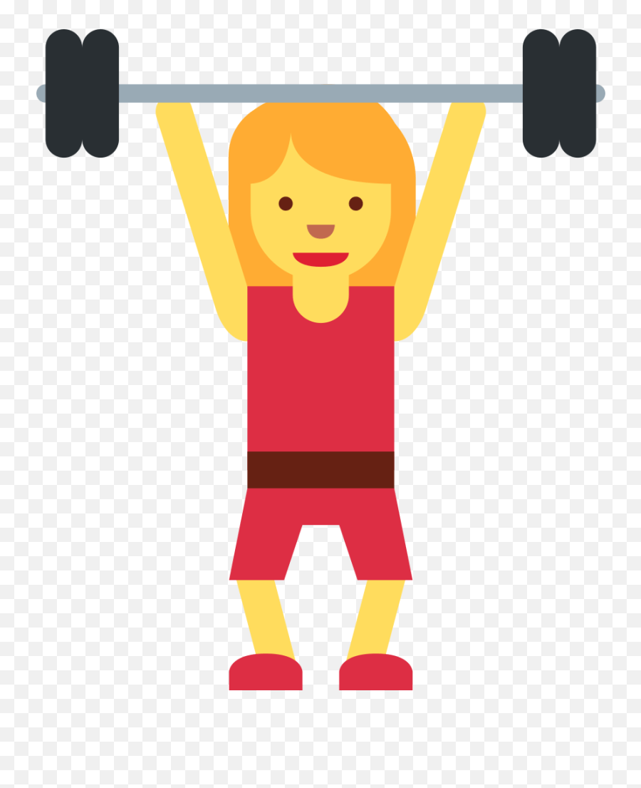 Twemoji2 1f3cb Clipart Girl Lifting Weights Emoji,Fitness Emoji