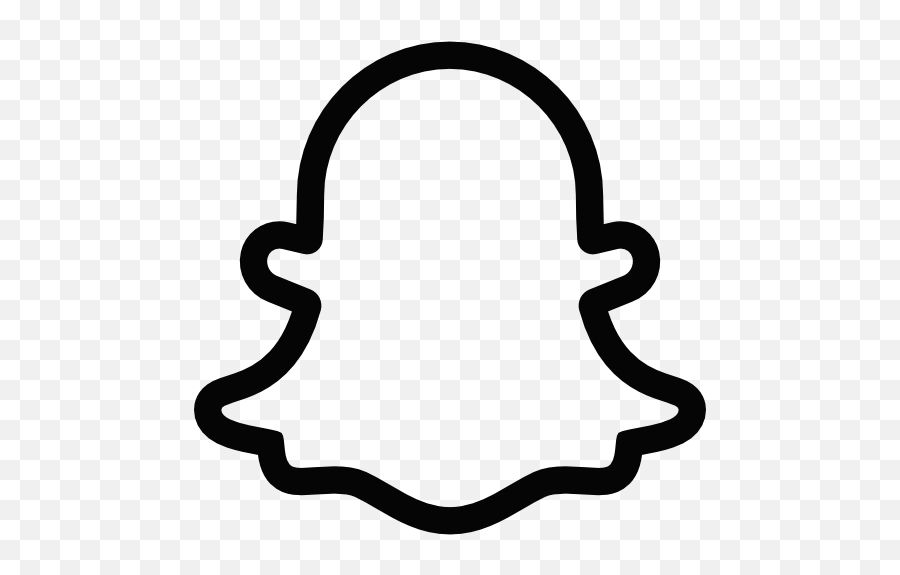 Snapchat Ghost Logo Black And White Transparent Png Black And White