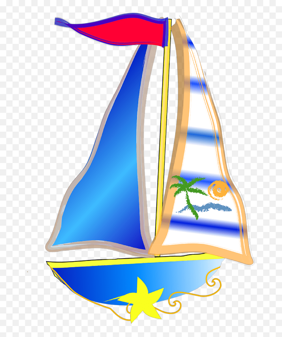 Ftestickers Bright Colorful Boat Sailboat Sail Emoji,Sailboat Emoji