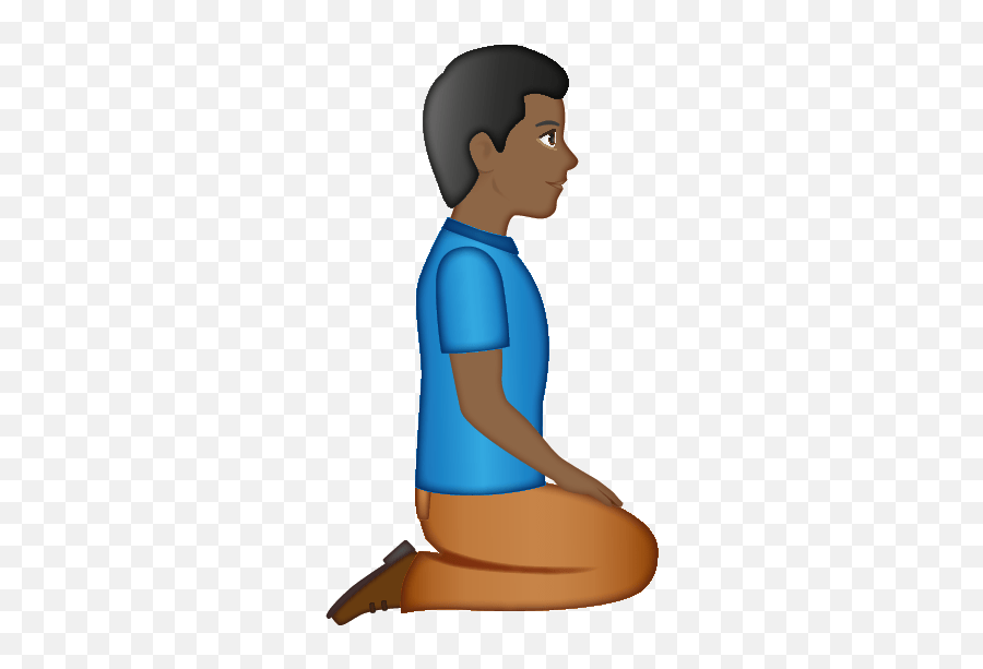 Man Kneeling Fitz Sitting Emoji,Kneeling Emoji free transparent