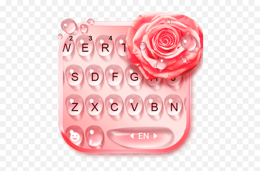 Raindrop Red Rose Keyboard Theme Garden Roses Emoji,Raindrop Emoji