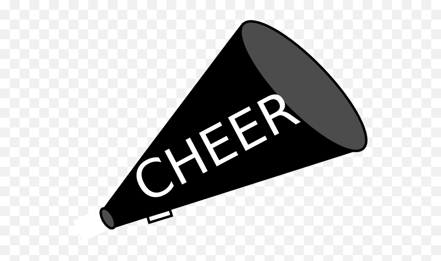 Free Cheer Megaphone Clipart Black And White Cheerleading Clipart