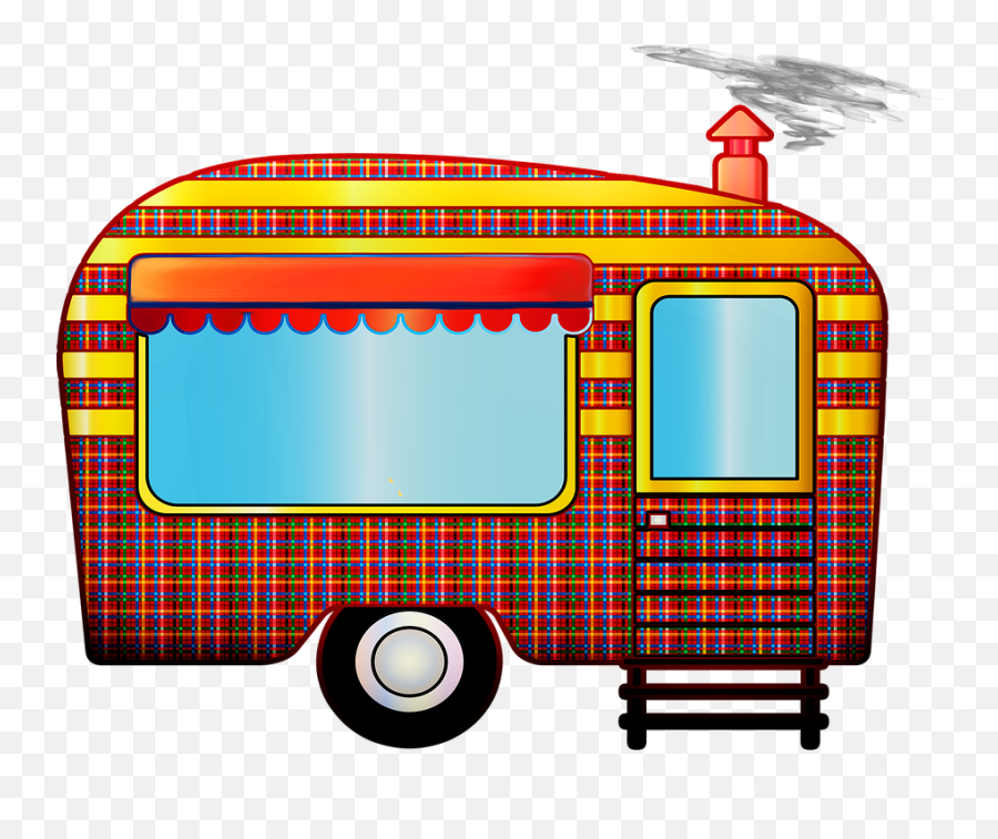 Retro Travel Trailer Caravan Caravan Emoji,Travel Trailer Emoji