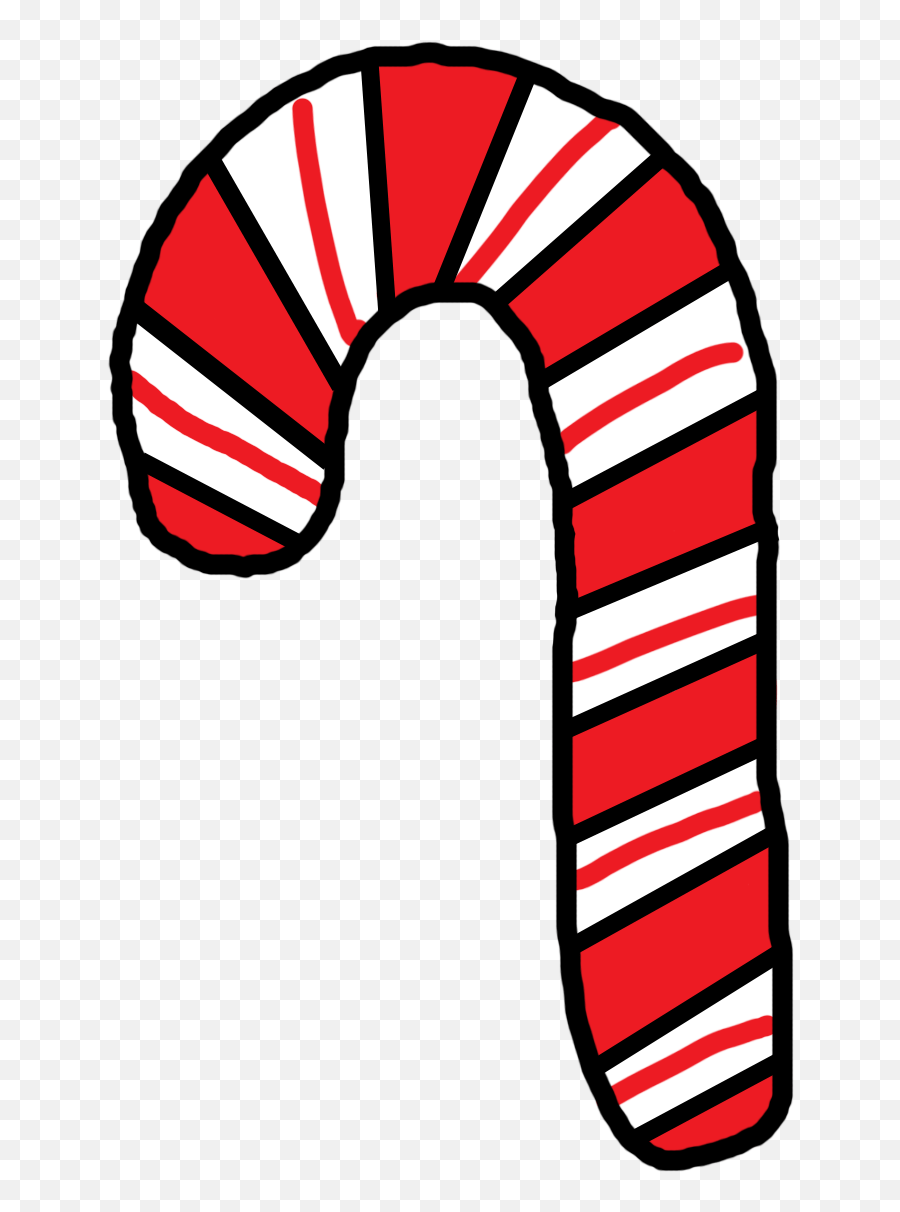 Candy Cane Clip Art 2 - Drawn Candy Cane Emoji,Candy Cane Emoji - free
