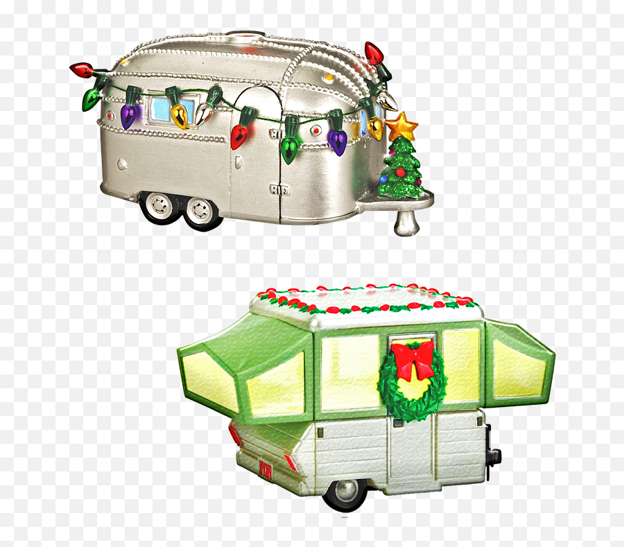 Christmas Trailer Caravan Camper Ornaments Emoji,Travel Trailer Emoji