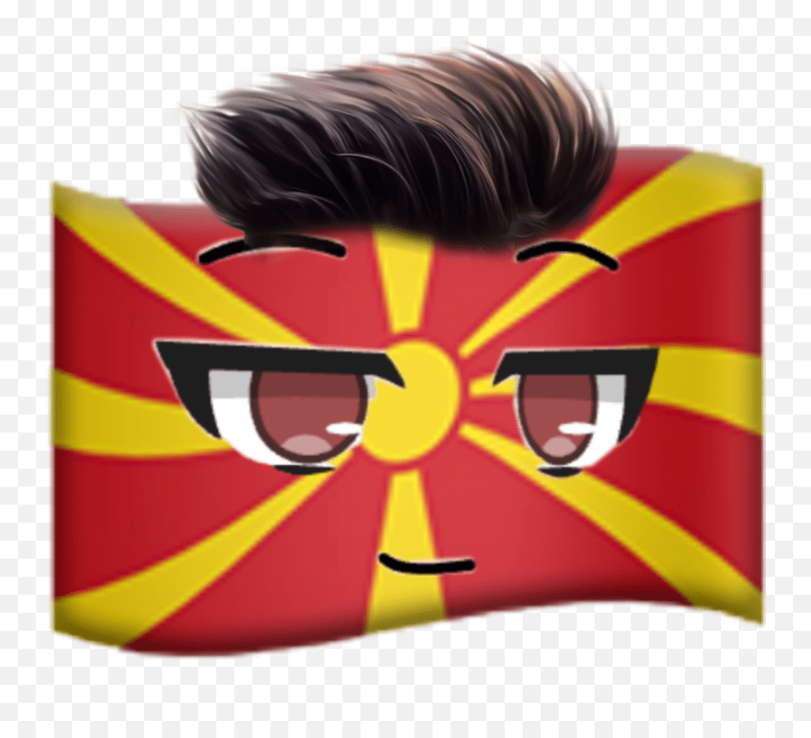 The Most Edited Red And Yellow Emoji Flag,Macedonian Flag Emoji