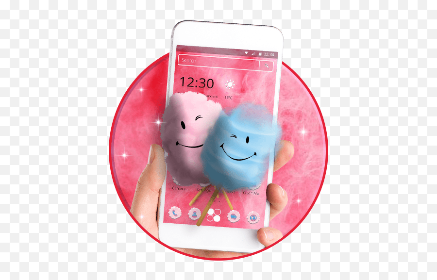 Sweet Cotton Candy 2d Theme Iphone Emoji,Cotton Candy Emoji Free