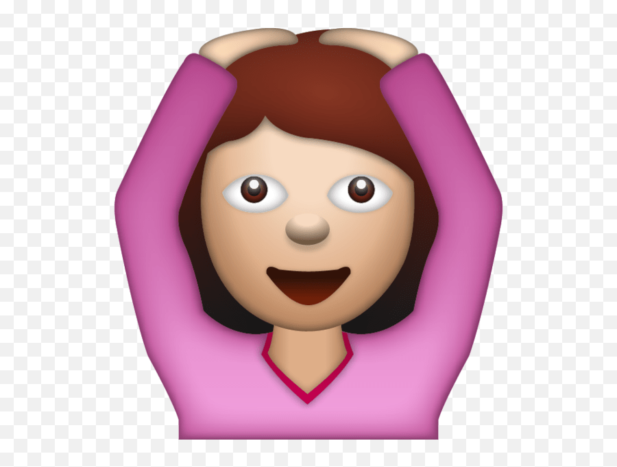 Download Little Girl Emoji Png Hands On Head Cartoon,Girl Emoji
