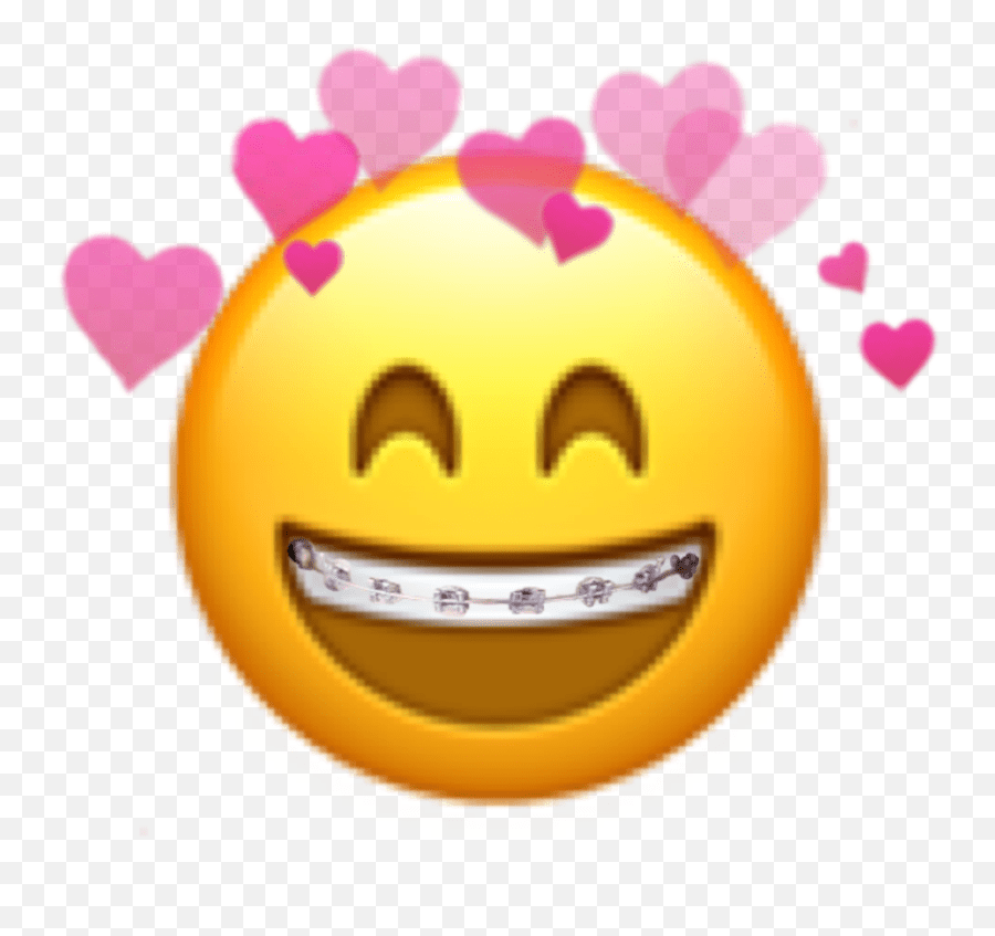 Text Sticker Sticker By Emojis With Braces Corazones Snapchat,Emoji