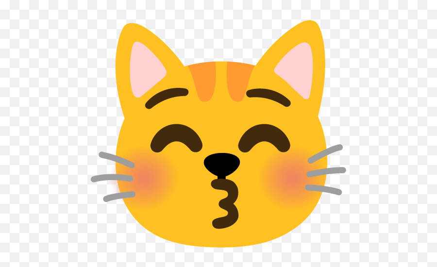 Kissing Happy Emoji,Blushing Cat Emoji Free Emoji PNG Images