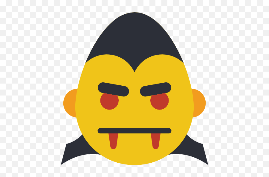 Dracula Wide Grin Emoji,Grinning Vampire Emoticon Free Emoji PNG Images