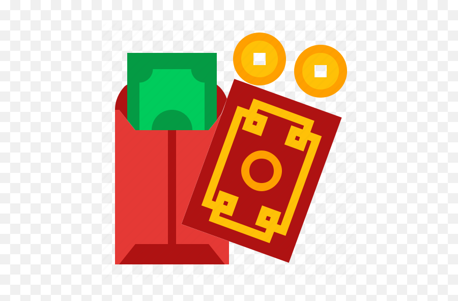Angpau Chinese New Year Lunar Money Vertical Emoji,Chinese Red