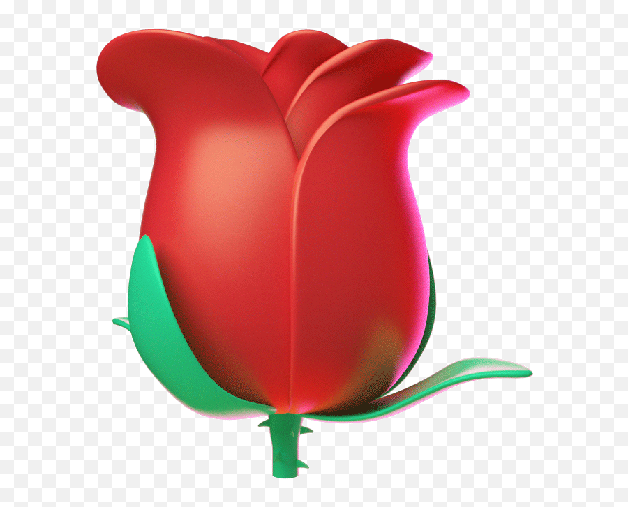 Red Rose Emoji Animated Flower Cute Animated Flower Emoji Gif,Kawaii