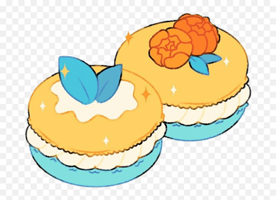 Orange Food Cake Cute Kawaii Sticker Bake Sale Emoji,Peach Emoji Cake