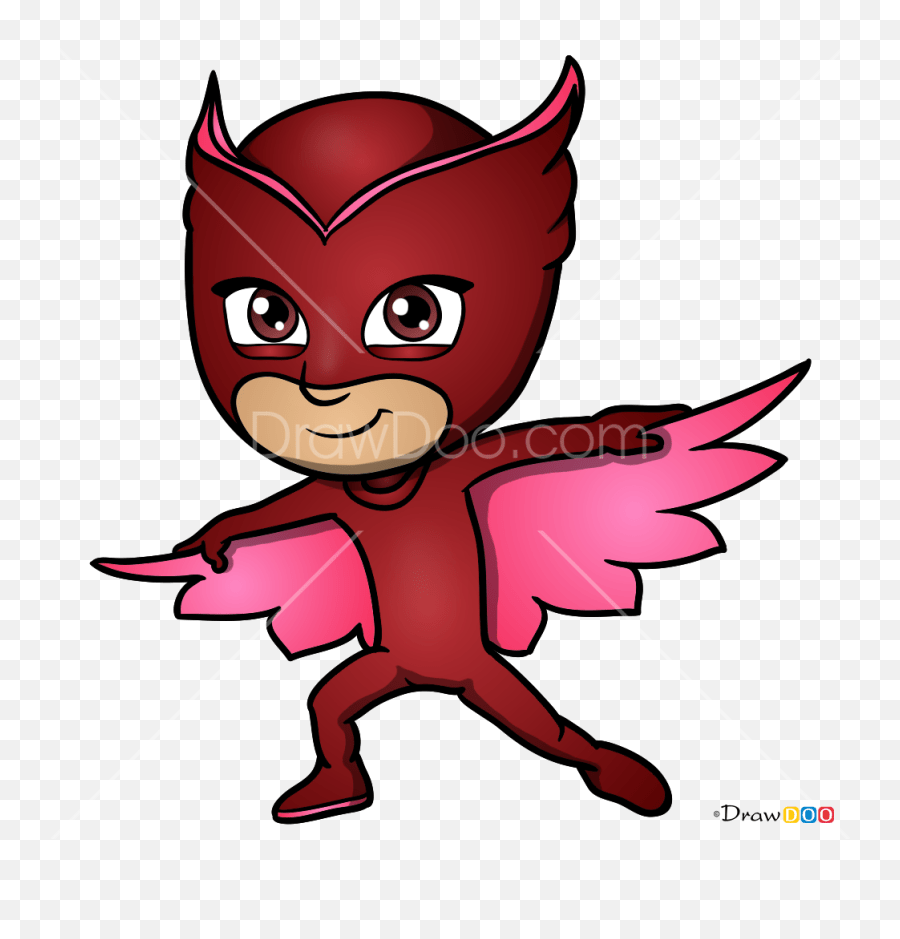 How To Draw Owlette Pj Masks Draw Owlette From Pj Masks Emoji,Kids