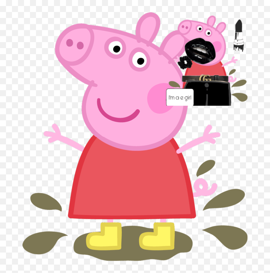 What Peppa Pig Is Better Sticker Peppa Pig Muddy Puddles Emoji,Girl