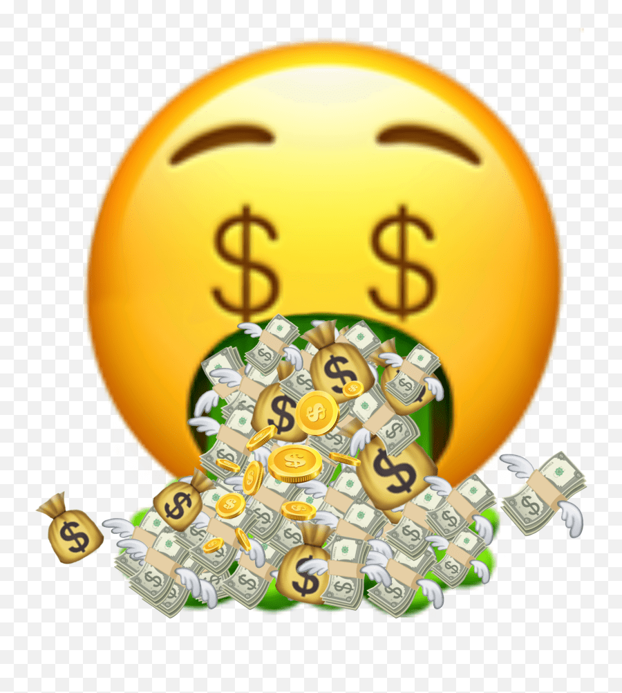 Money Cash Rich Sticker By Emoji Png Money Mouth Face,Money Type