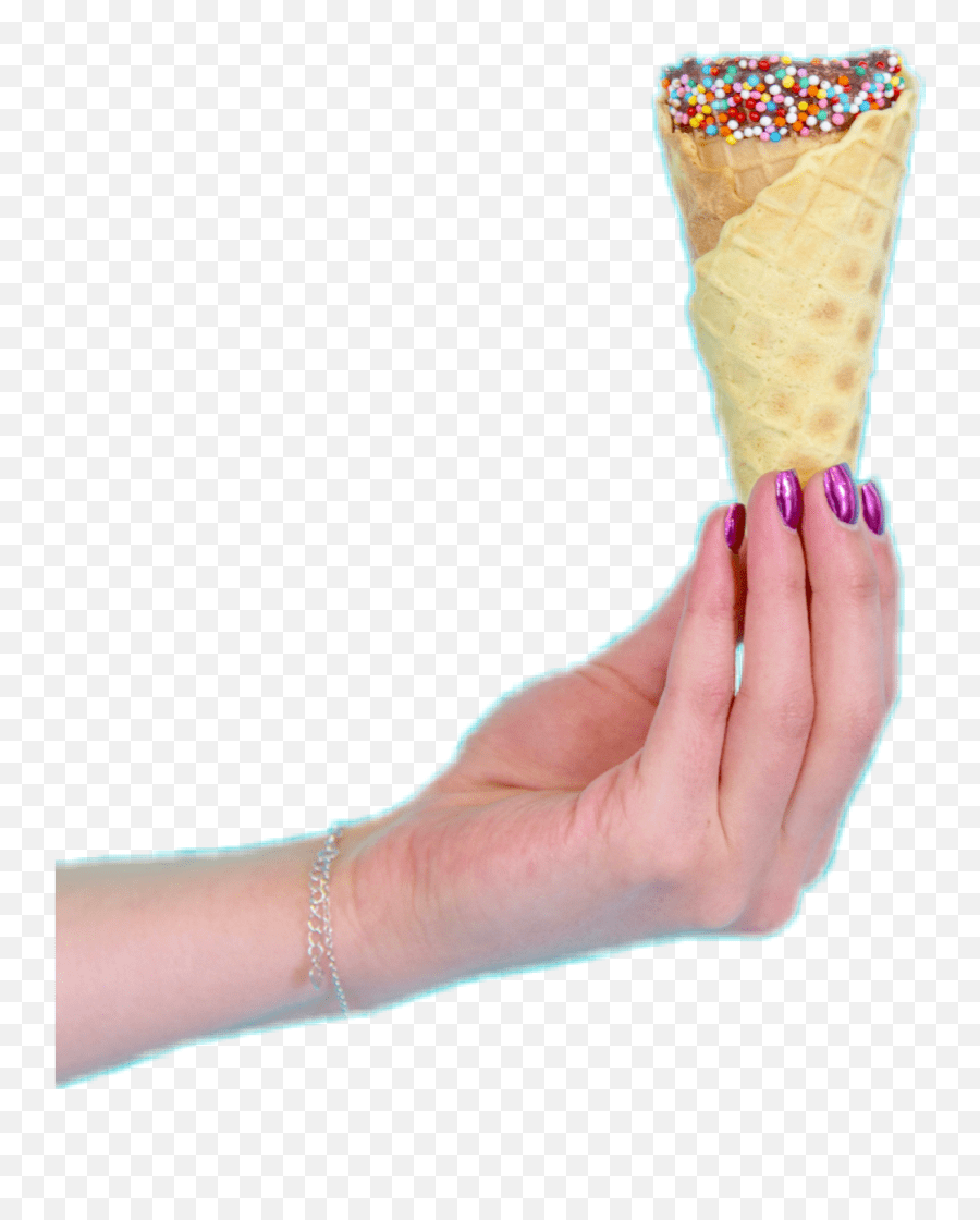 Icecream Hand Cone Art Effect Crown Hand Holding An Ice Cream Cone