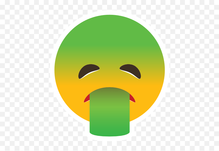 Phone Emoji Sticker Puking Green Happy,Puking Emoji Png Free Emoji