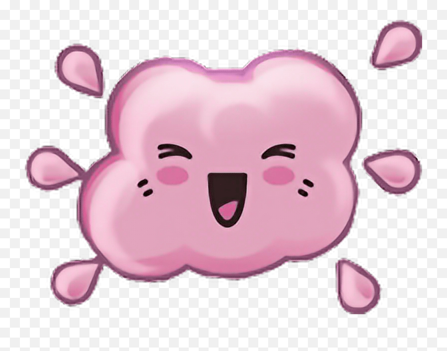 Pink Cloud Cute Emojis Sticker By Ani Ya Funny Cloud Png,Free Disney