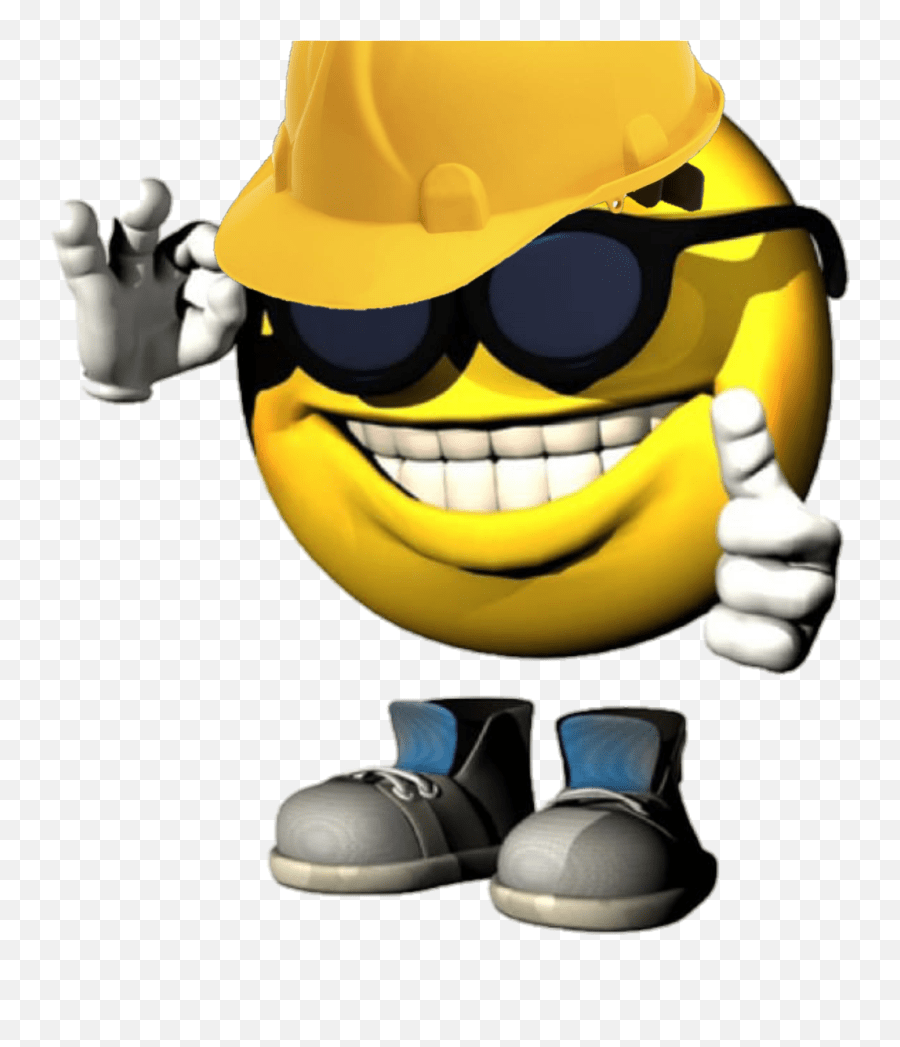 Flexing Smiley With Safety Helmet Album On Imgur Best Smiley Face