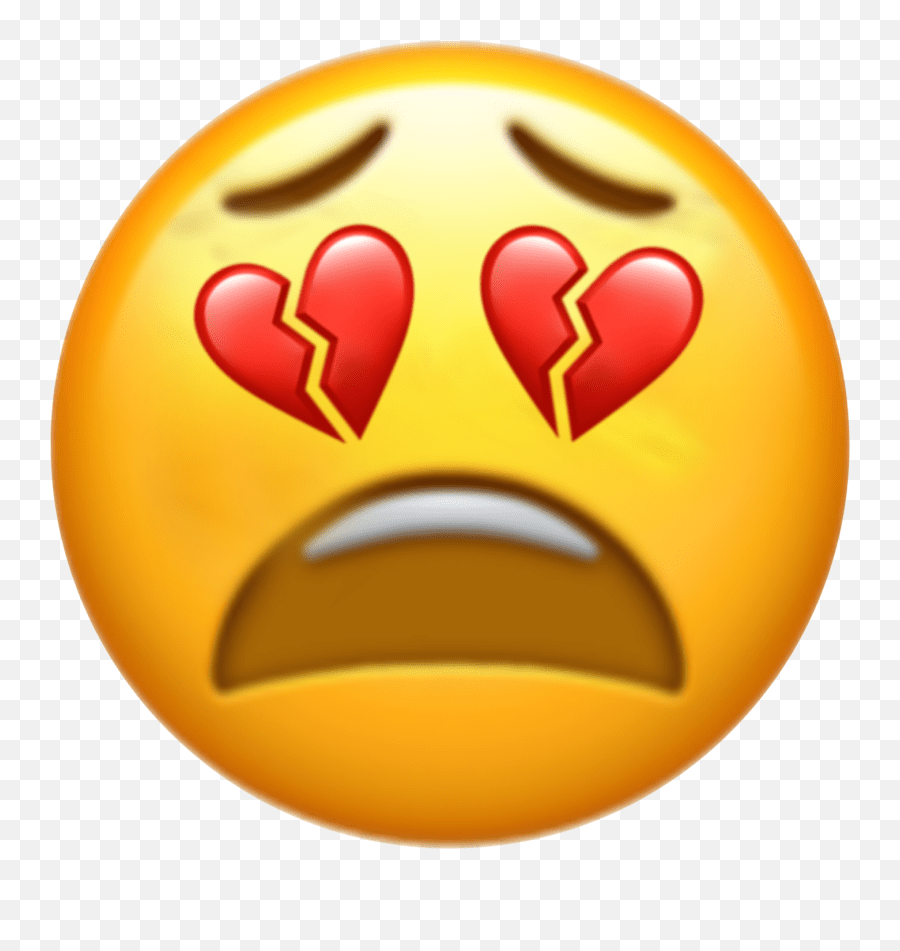 Heartbreak Emojiiphone Emoji Sticker Happy,Heart Break Emoticon