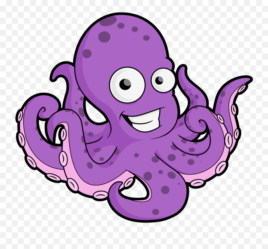 Cartoon Octopus Clipart Kid Octopus Clipart Png Emoji,Purple Octopus