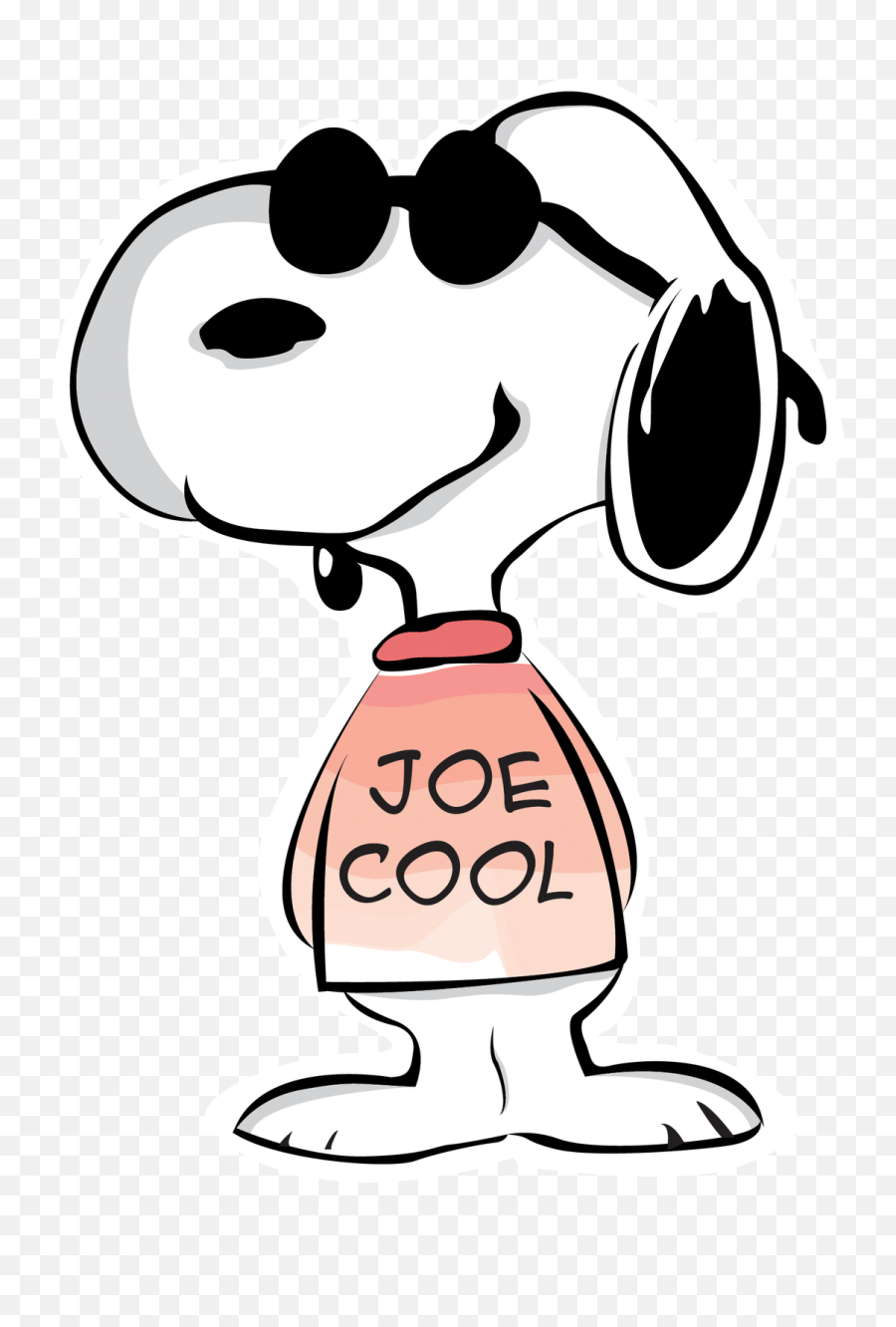 Snoopy Outline Cool Sticker Snoopy Joe Cool Emoji,Woodstock Peanuts