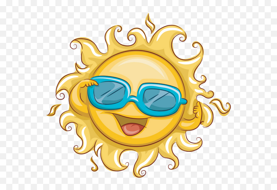 Wishing You A Happy Friday Transparent Sun Wearing Sunglasses Emoji
