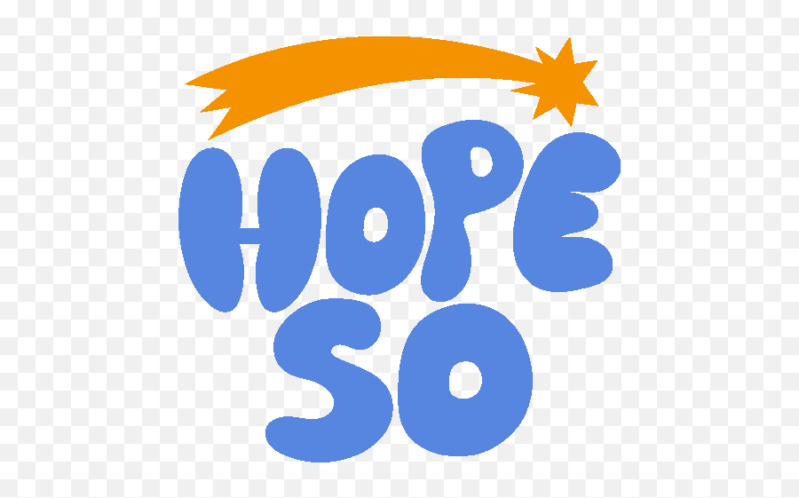 Hope So Yellow Shooting Star Above Hope So In Blue Bubble Emoji