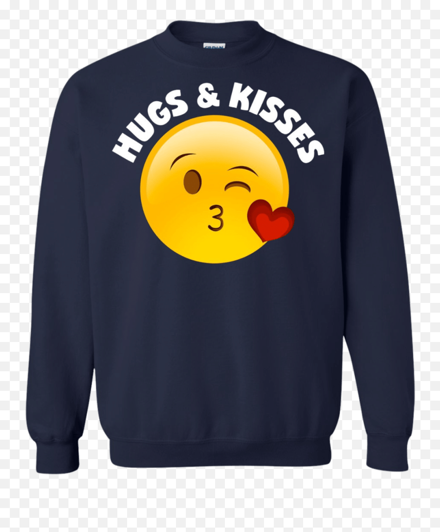 Emoji Valentines Day Shirt Hugs And Kisses Heart Kiss Long,Hugs