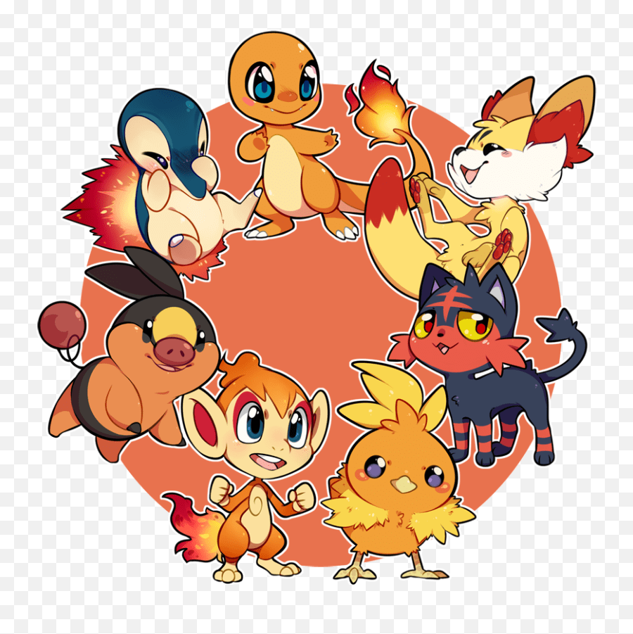 Fire Pokemon Litten Sticker Fire Starters Pokemon Emoji,Charmander
