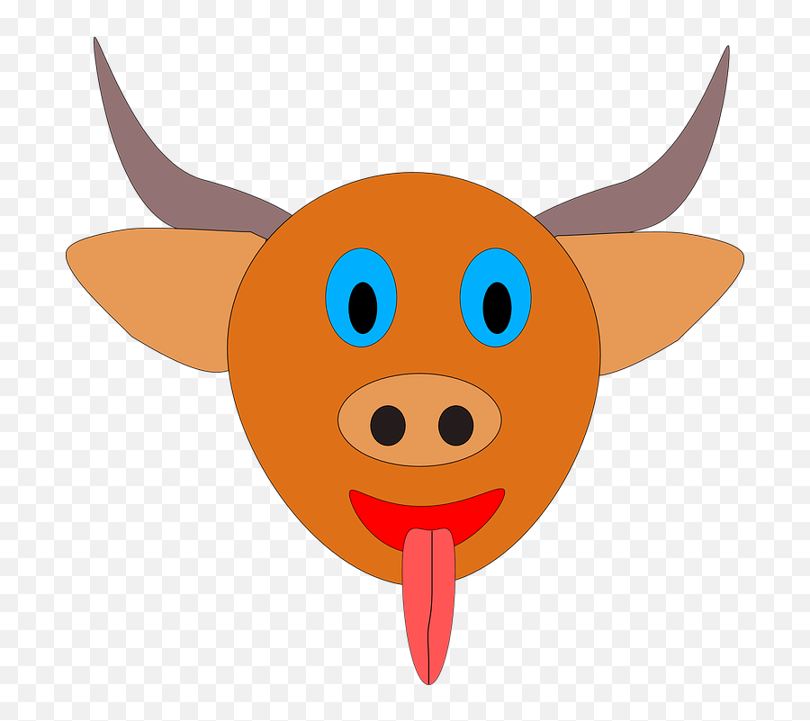 Free Photo Orange Male Horns Mammal Farm Animal Head Bull Emoji,3d Bull