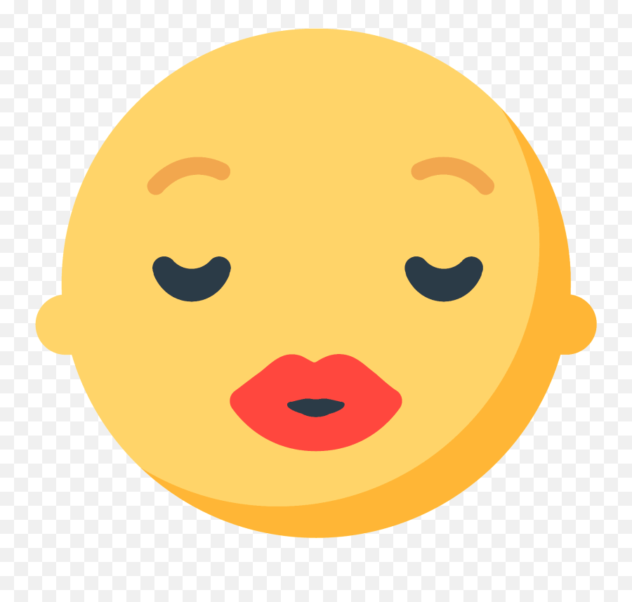 Kissing Face With Closed Eyes Emoji Happy,Firefox Emojis Free Emoji