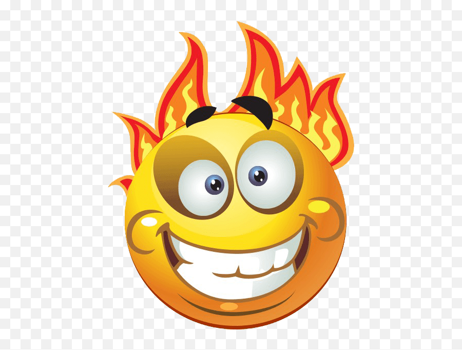 Emoticon Hair On Fire