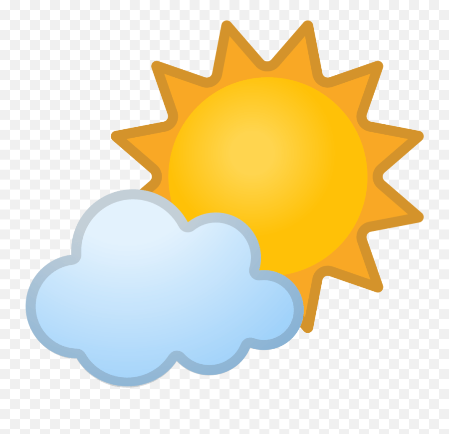 Sun Behind Small Cloud Emoji Meaning Cloud And Sun Icon,Lightning
