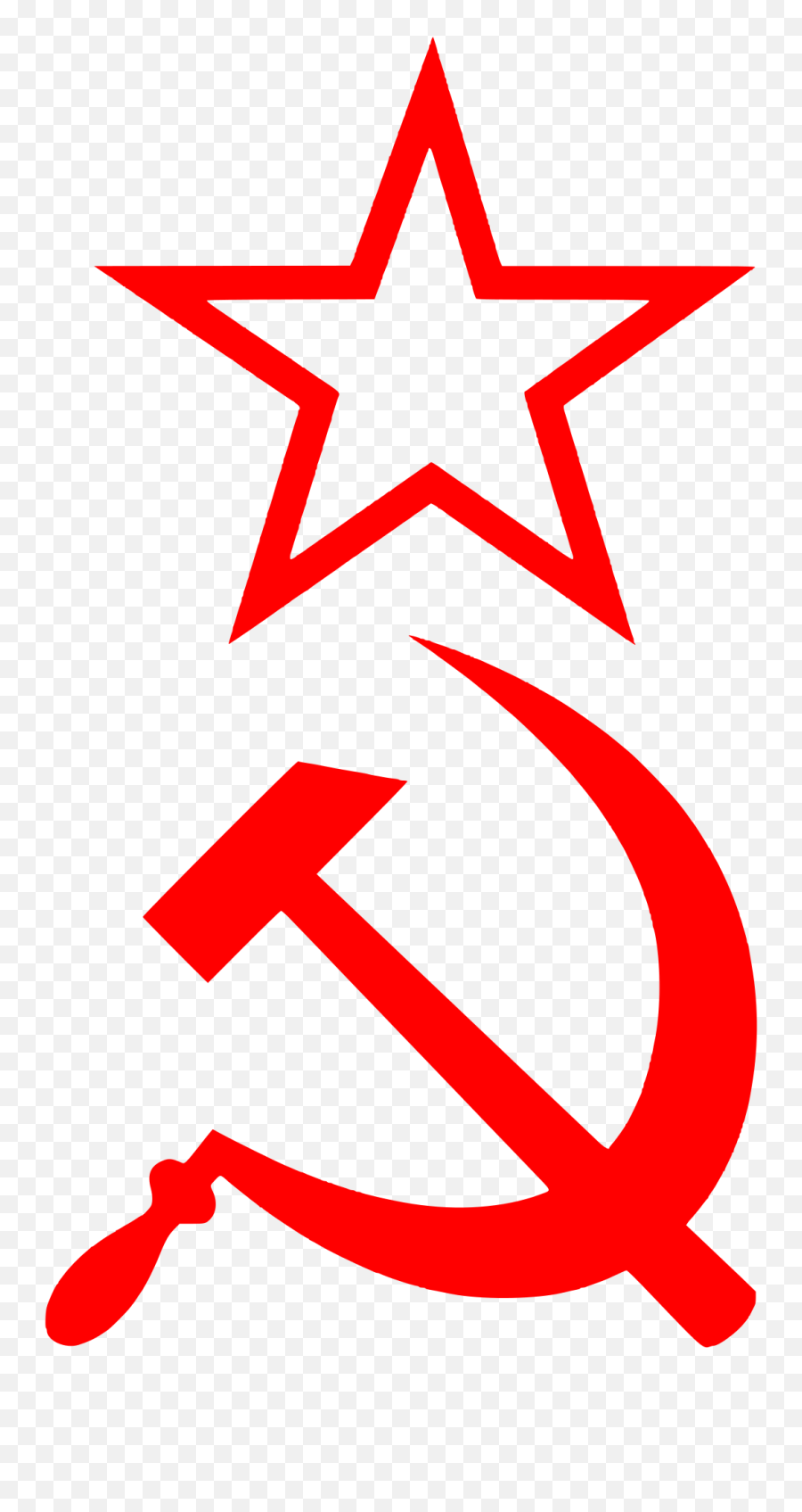 Hammer Sickle Star Red Black Transparent Communist Symbol Emoji