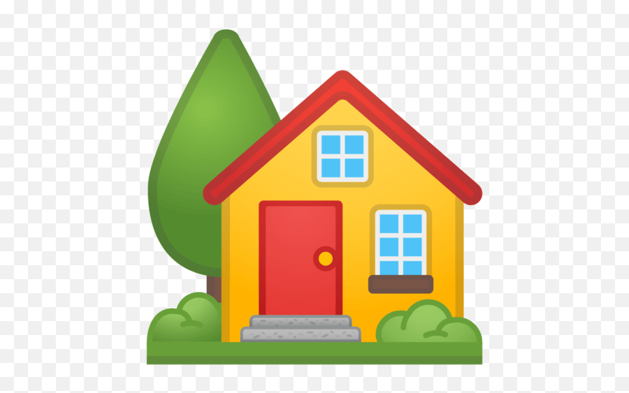 House With Garden Emoji House Cartoon Png,Little Emoji Free Emoji