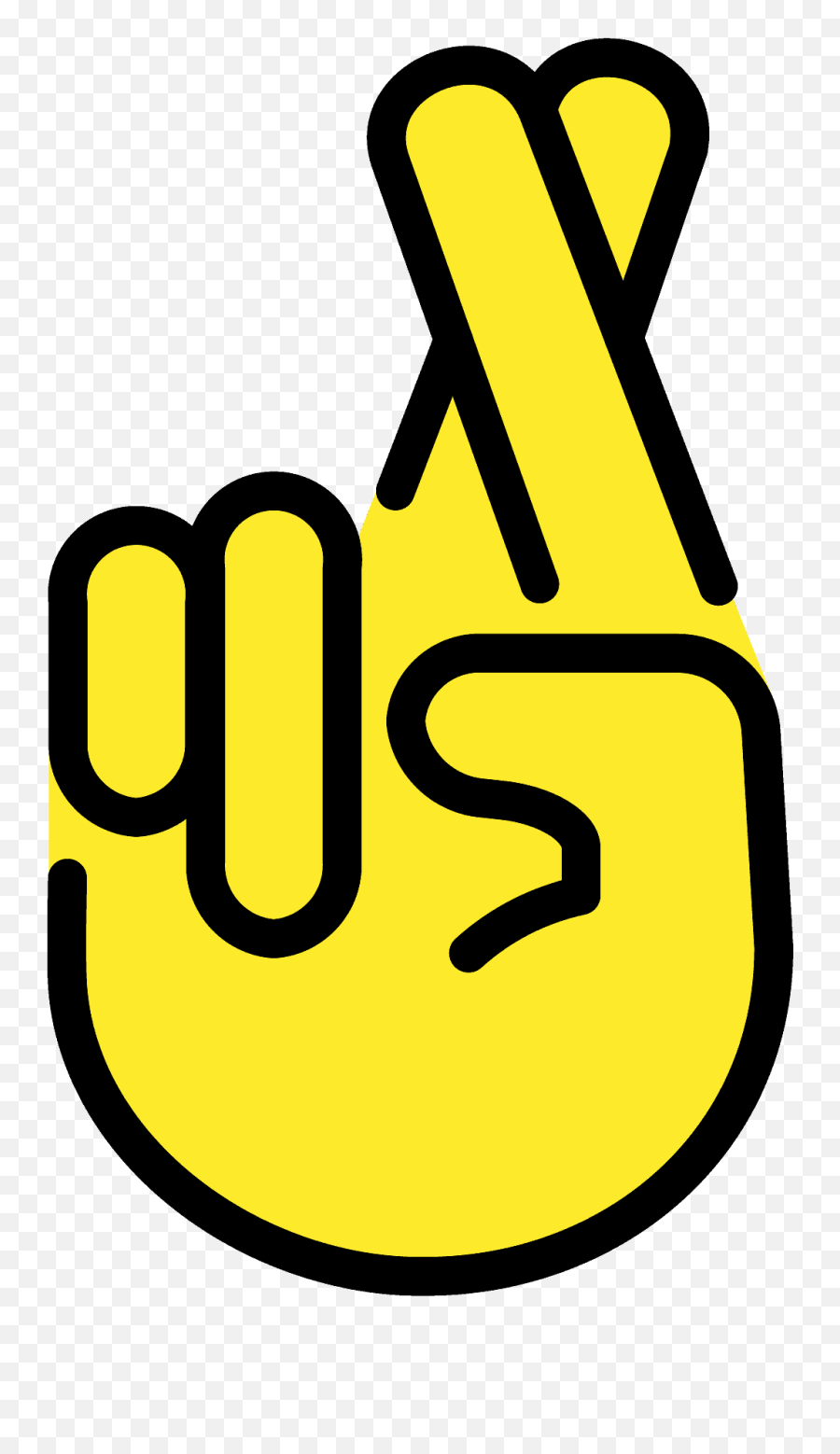 Hand With Index And Middle Fingers Emoji,Fingers Crossed Emoji Free